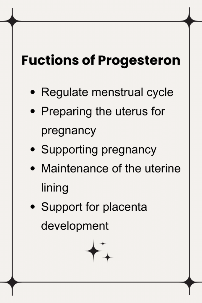 Fuctions of progesteron